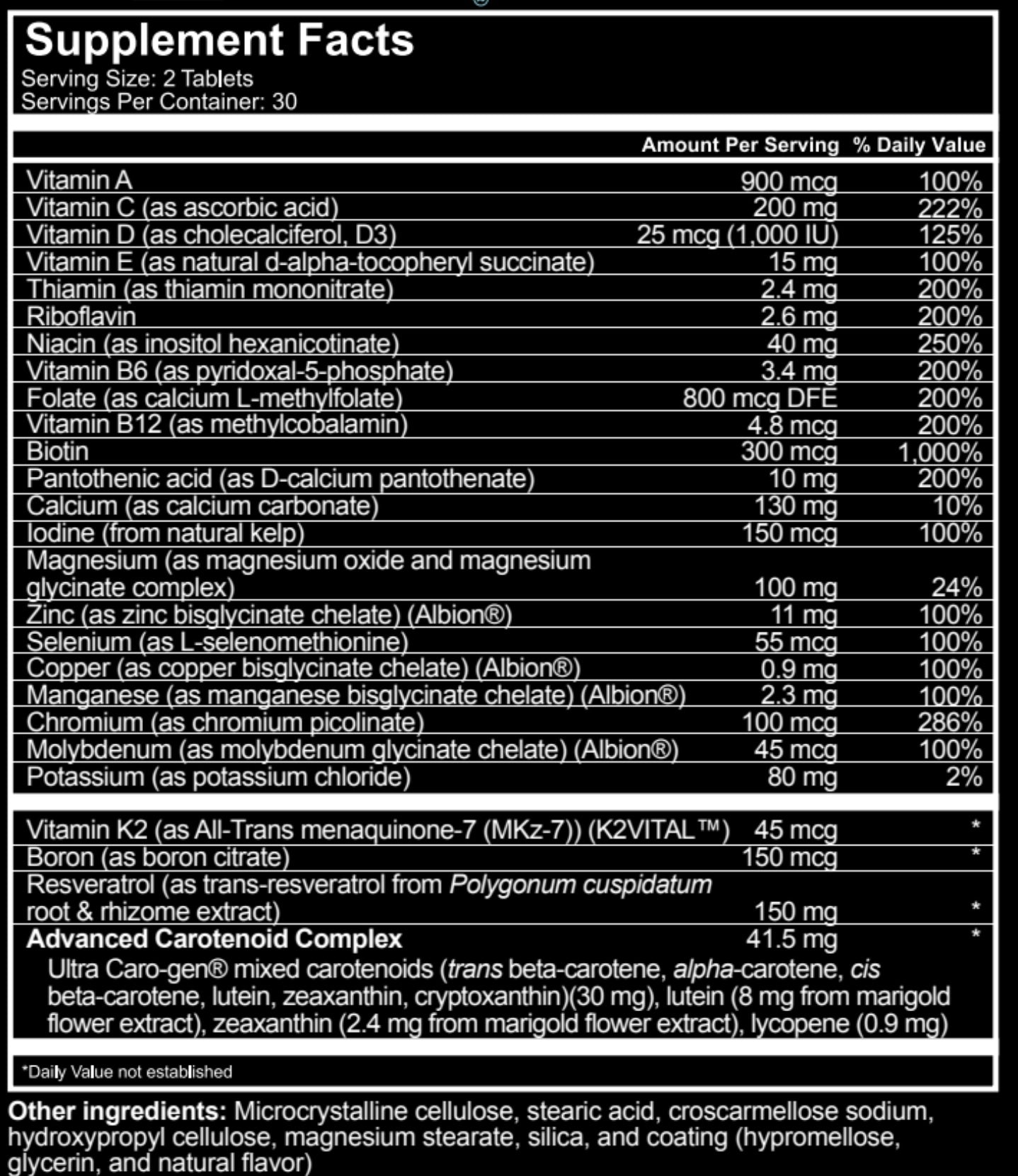 THE ULTIMATE MULTIVITAMIN FOR WOMEN & MEN 50+